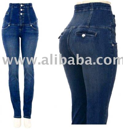 Hohe Taille Bleistift / Skinny Jeans (Hohe Taille Bleistift / Skinny Jeans)