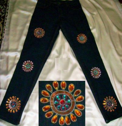 Hand Embroidered Jeans (Broderie Main Jeans)