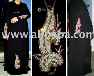 Crystal Embellished Abayas (Islamic Dress) (Crystal Embelli abayas (robe islamique))