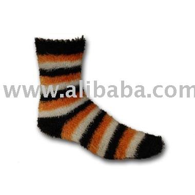 Ladies Marshmallow Stripes Knit Sock (Ladies Marshmallow Stripes Knit Sock)
