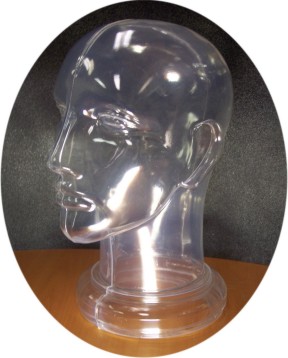 Clear Mannequin Head