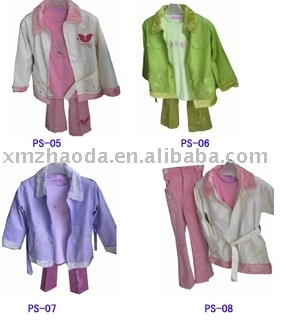 Girls 3 pcs set Stock Garments (Girls 3 шт установить фонда одежды)