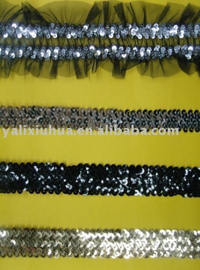 Elastic paillette lace (Elastic paillette lace)