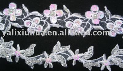 Embroidery beaded lace (Broderie de dentelle perlée)