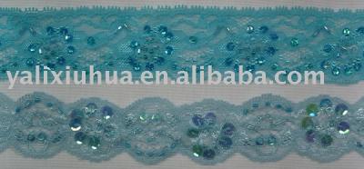 Elastic beaded lace. (Élastique en dentelle perlée.)