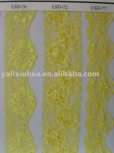 Elastic beaded lace. (Élastique en dentelle perlée.)