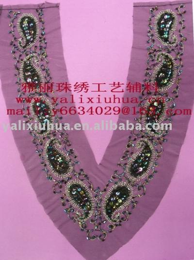 Beaded embroidery collar (Вышивка бисером воротник)