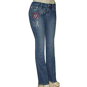 Ladies` Ramie Cotton Jeans (Ladies` Ramie Cotton Jeans)