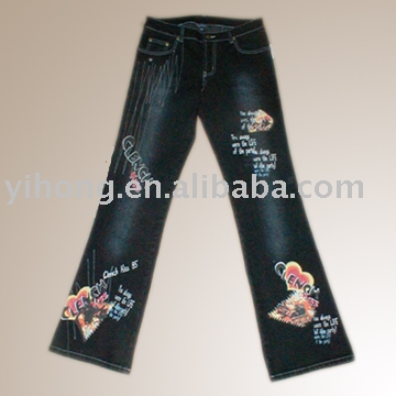 Ladies` Ramie Cotton Printed Pants (Ladies` Ramie Cotton Printed Pants)