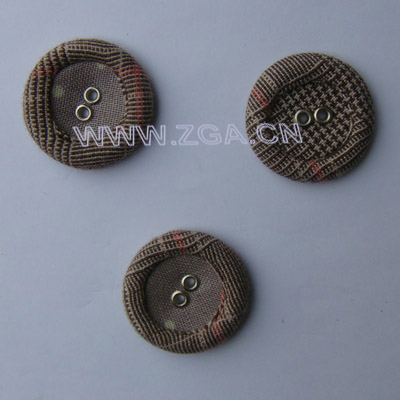 Fabric Covered Button with two eyelets , clothes accessories (Tissus recouverts bouton avec deux oeillets, des vêtements accessoires)