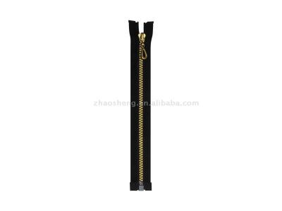 No.5 plastic gold plated zipper O/E,A/L (No.5 plastic gold plated zipper O/E,A/L)