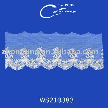 Net cloth embroidery lace (Filet du tissu broderie de dentelle)