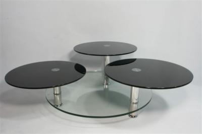 Round Glass Coffee Table with Function (Round Glass Coffee Table with Function)