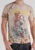 ED Hardy Painted Short Sleeve Tee- Geisha and Fish (ED Hardy peint à manches courtes Tee-Geisha et de la pêche)