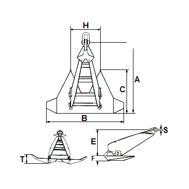 Ship anchor-WELD TYPE STOCKLESS ANCHOR,IJINAC01