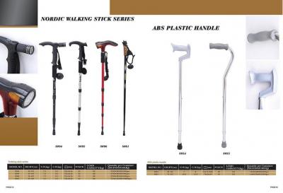 Soft touch Derby handle aluminum adjustable foot walking stick ()
