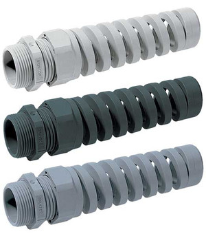 Strain relief cable glands, Spiral cable glands, Polyamide cable glands (Strain relief cable glands, Spiral cable glands, Polyamide cable glands)