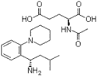 (S)-3-Methyl-1-(2-(1-piperidinyl)phenyl)butylamine, N-acetyl-glutarate ()