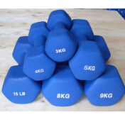 Fixed Weight Hex Neoprene Coated Dumbbell ()