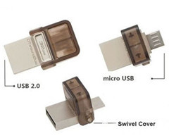 OTG USB Flash Drives for Smartphone, Customized Shape/Logo/Packing, High Speed, ()