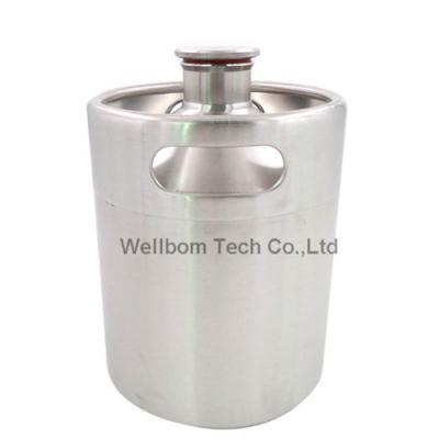 Stainless mini keg growler,2L 64OZ thread mouth keg wine pot with thread Lid (Нержавеющая мини бочонок ворчун, 2L 64OZ нить рот бочонок вина горшок крышкой с резьбой)