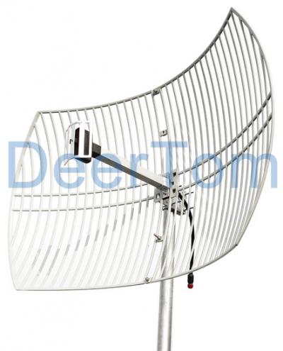 2400-2500MHz 2.4GHz WIFI Wlan Wireless Grid Parabolic Antenna 24dBi Base Station ()