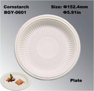 FDA Certificated Disposable Biodegradable Cornstarch Tableware Dishes Plate (Одноразовая биоразлагаемая посуда из кукурузного крахмала с сертификатом FDA)