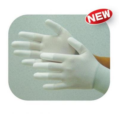 ESD White Nylon PU Top Glove,Electronic Components Manufacturing Equipment (ESD Nylon blanc PU Top Glove, composants électroniques Fabrication de matériel)