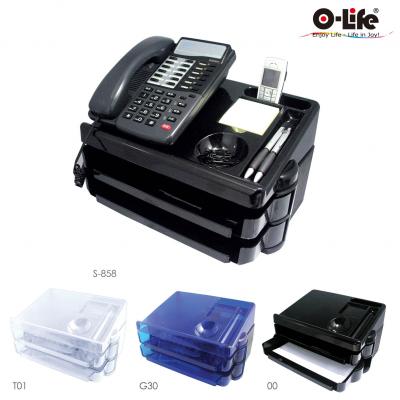 TEL. STAND WITH SLIDING TRAY SET,Office Supplies, Desk Set, Lettery Tray