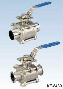 3-PC TYPE SANITARY BALL VALVES, BUTT-WELD ENDS AND CLAMP ENDS (3-PC Тип САНТЕХНИКА шаровые клапаны, шаровые краны, заканчивается и CLAMP ENDS)