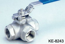 3-WAY BALL VALVE, SCREWED ENDS(360 DEGREE) (3-ходовой шаровой кран, Screwed Ends (360 градусов))