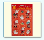 POP-UP 3D LENTICULAR CHRISTMAS STICKERS (POP-UP STICKERS 3D LENTICULAIRE NOEL)