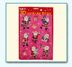 POP-UP 3D LENTICULAR CHRISTMAS STICKERS (POP-UP STICKERS 3D LENTICULAIRE NOEL)