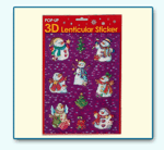 POP-UP 3D LENTICULAR CHRISTMAS STICKERS (POP-UP STICKERS 3D LENTICULAIRE NOEL)