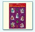 POP-UP 3D LENTICULAR CHRISTMAS STICKERS (POP-UP 3D Lenticular РОЖДЕСТВО НАКЛЕЙКИ)