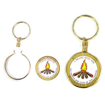 Coin Holder Keychain with Gold Plating