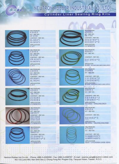 Cylinder Liner Ring Kits for CAT, CUMMINS, SCANIA, MAN (Cylinder Liner Ring Kits für CAT, CUMMINS, SCANIA, MAN)