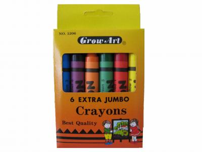 6pcs Extra Jumbo Crayons per box (6pcs Дополнительная Jumbo мелки в коробке)
