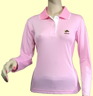 Silica Women`s Polo Shirt with Ultraviolet Protection Factor, Negative Ion and A (Silica Women`s Polo Shirt with Ultraviolet Protection Factor, Negative Ion and A)