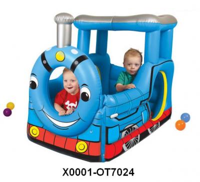 INFLATABLE EXPRESS TRAIN BALL PIT W/50 BALLS