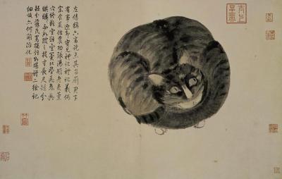  painting,National Palace Museum,art,traditional Chinese painting,decoration,Cat