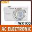 Sony WX100 18.2MP 10x Optical Digital Compact Camera-White ()