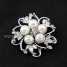5Pearls Alloy Flower Brooches (5Pearls Alloy Flower Brooches)