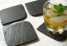 Black slate coasters ()