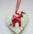 Heart shape Xmas felt decoration for hanging ()