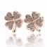 Golden Alloy Crystal Four Leaf Clover Earring Gift Jewel (Golden Alloy Crystal Four Leaf Clover Earring Gift Jewel)